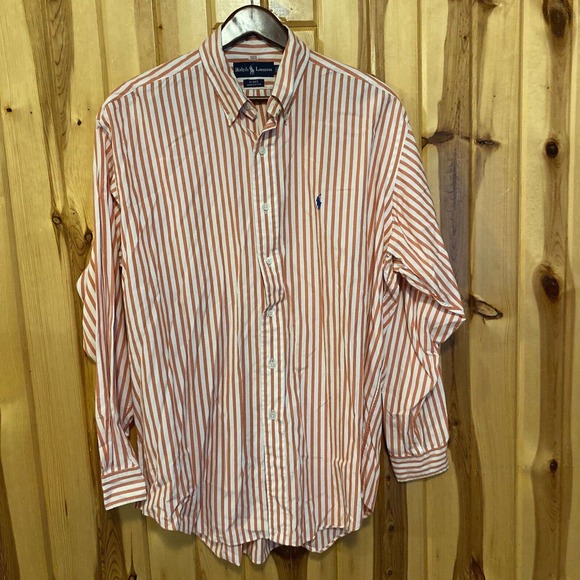 Ralph Lauren Other - Polo Ralph Lauren Blake Men's Salmon Striped Button Down Shirt 100% Cotton L